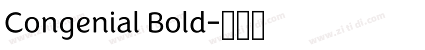Congenial Bold字体转换